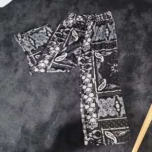 Rachel Zoe Monochrome Paisley Trousers